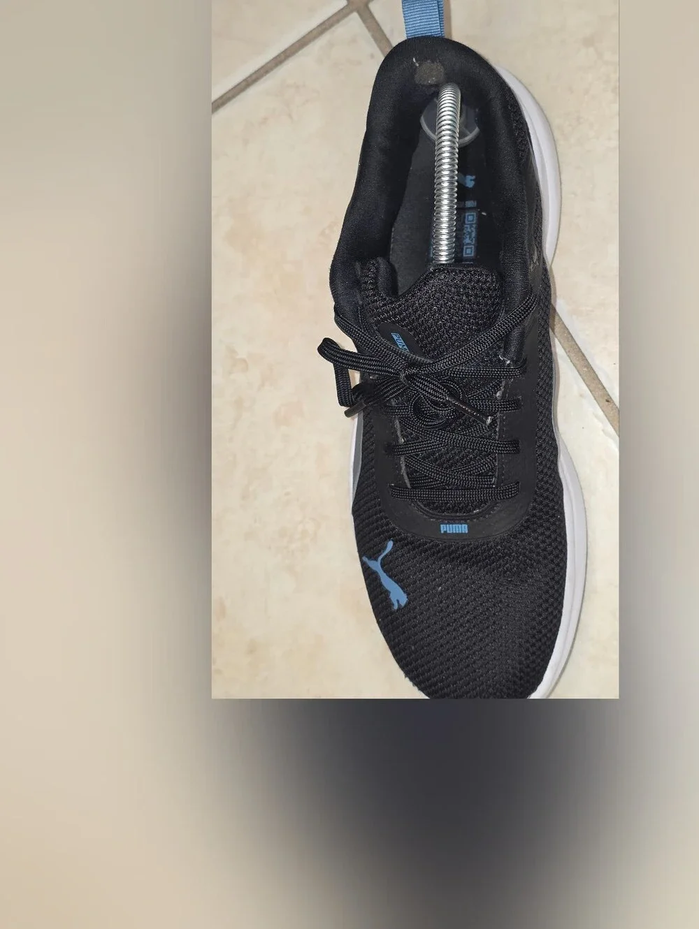 PUMA Mens Black & Blue Lightweight Running Shoe Size 11